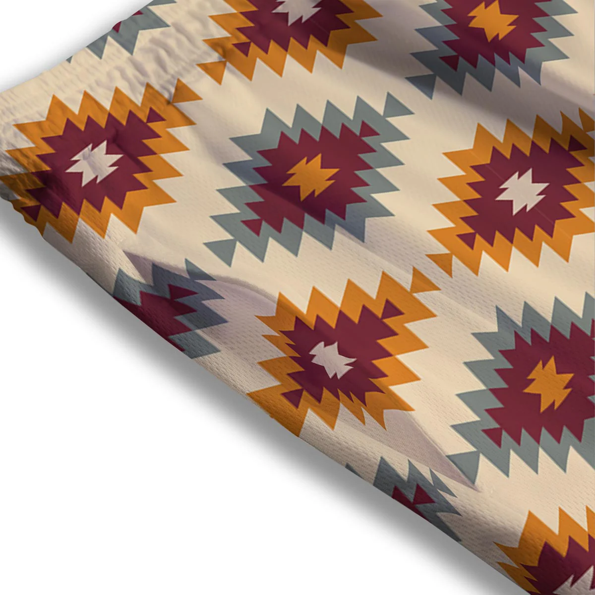 Navajo Tribal Southwestern Print Pattern Mesh Shorts - Image 3