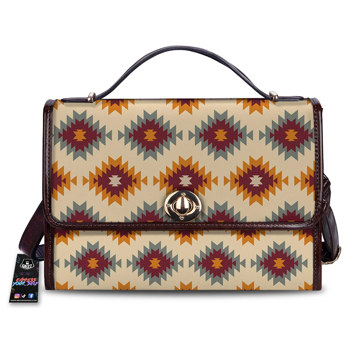 Navajo Tribal Southwestern Print Pattern Women's Satchel Bag