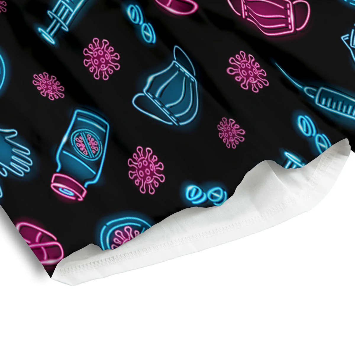Neon Medical Equipment Print Pattern Men's Athletic Shorts - Image 4