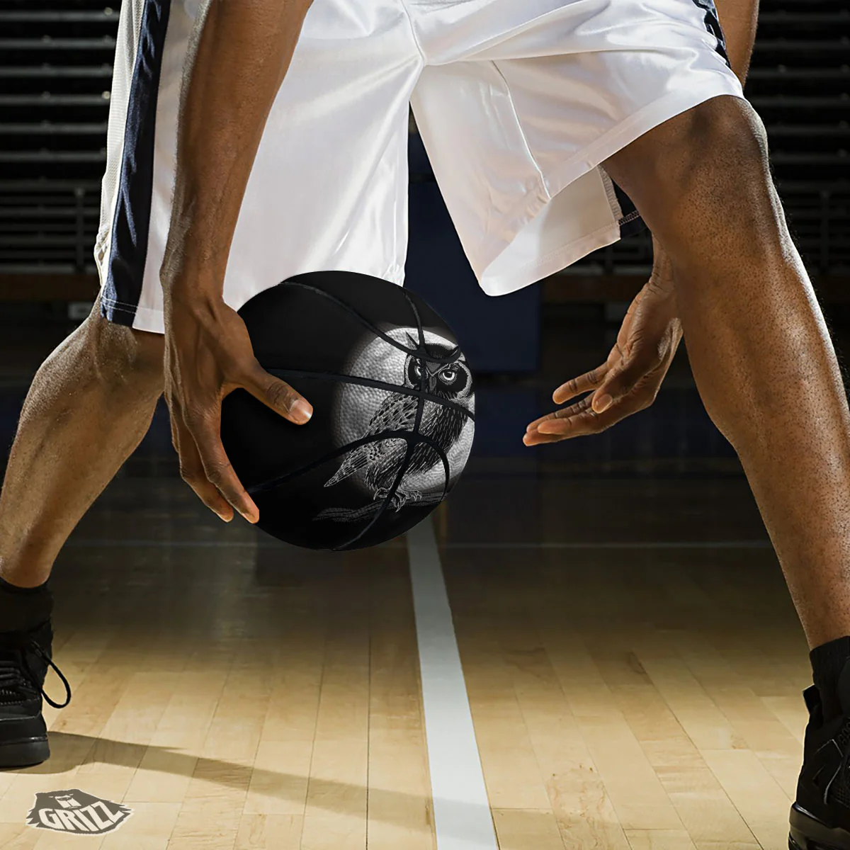 Night Owl Full Moon Print Basketball - Image 3