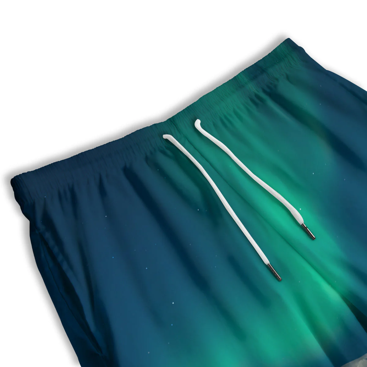 Northern Lights Print Men's Athletic Shorts - Image 3