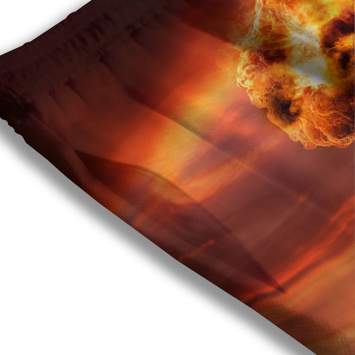 Nuclear Bomb Explosion Print Mesh Shorts - Image 3