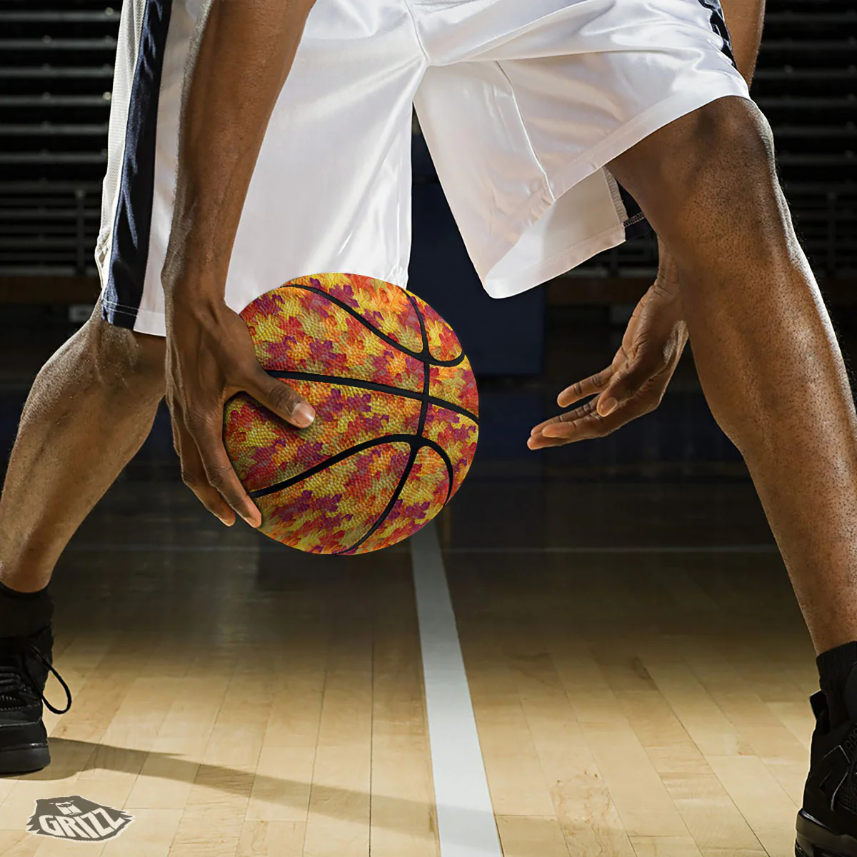 Oak Leaf Autumn Print Basketball - Image 3
