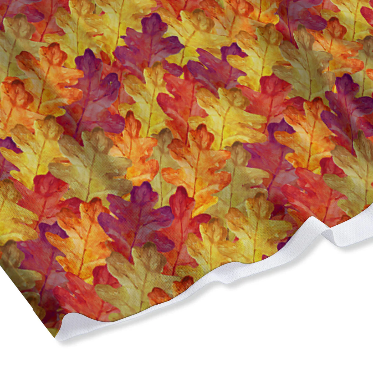 Oak Leaf Autumn Print Mesh Shorts - Image 4