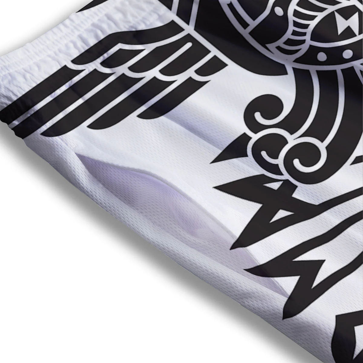Odin God With Muninn And Huginn Print Mesh Shorts - Image 3