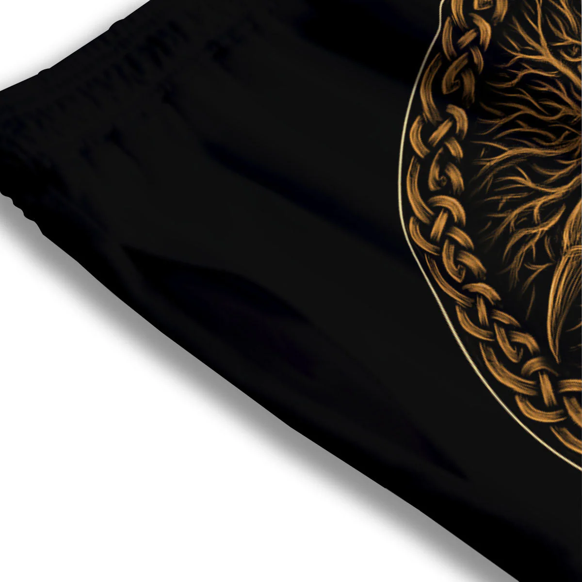 Odin Gold With Muninn And Huginn Print Mesh Shorts - Image 3