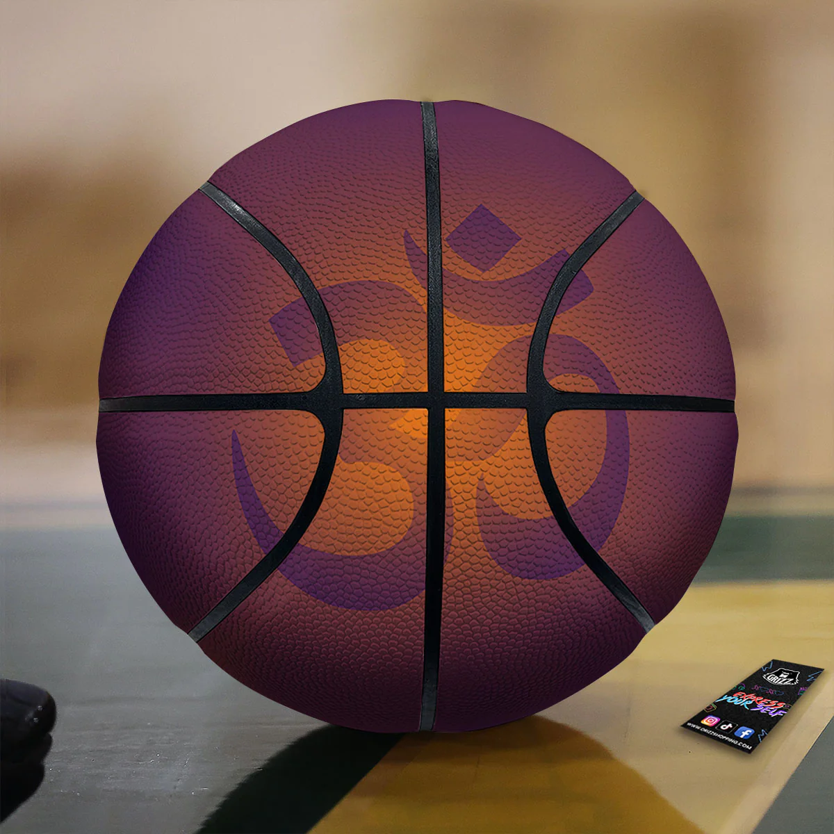 Om Mantra Print Basketball