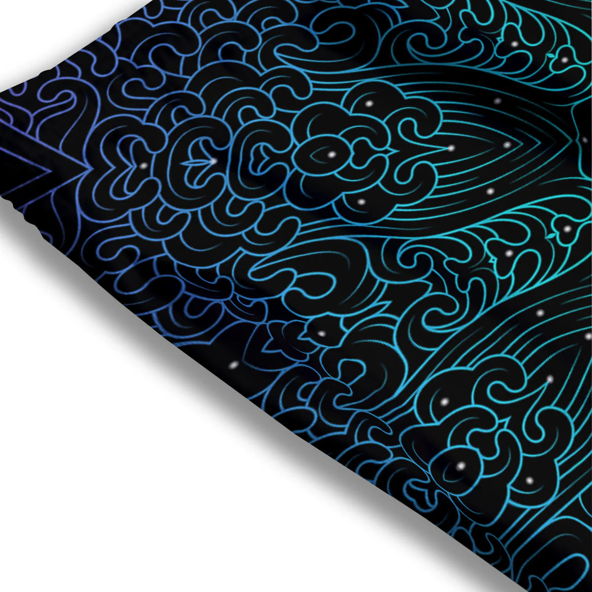 Om Psychedelic Print Mesh Shorts - Image 3