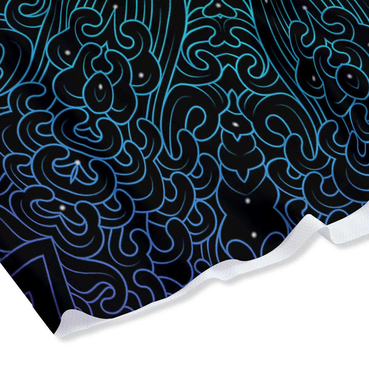 Om Psychedelic Print Mesh Shorts - Image 4