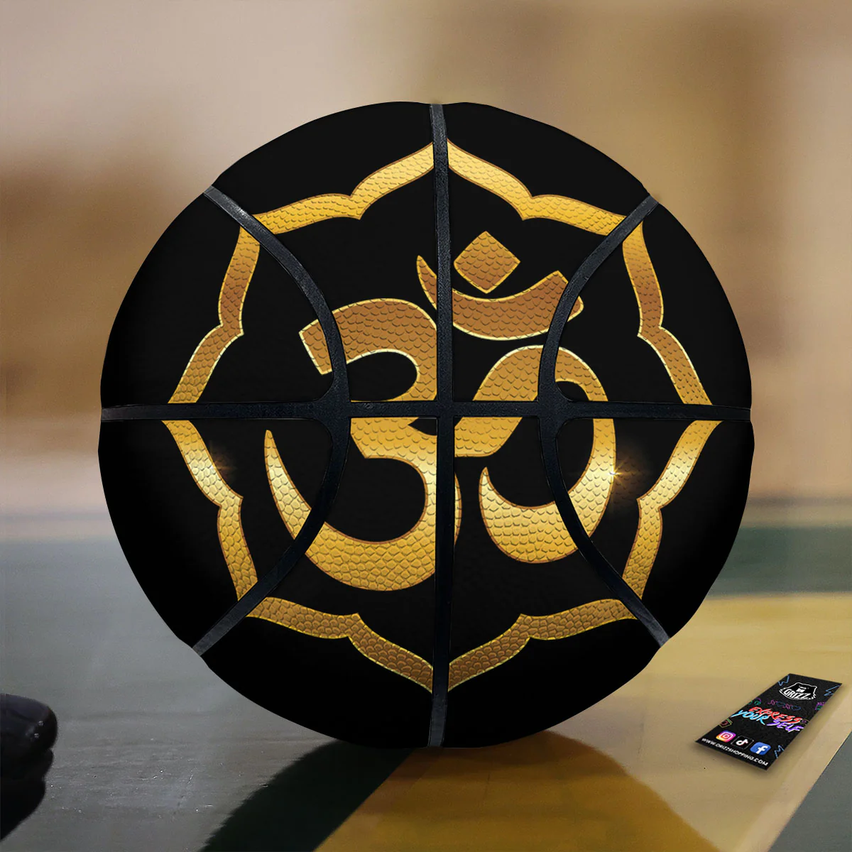 Om Sign Print Basketball