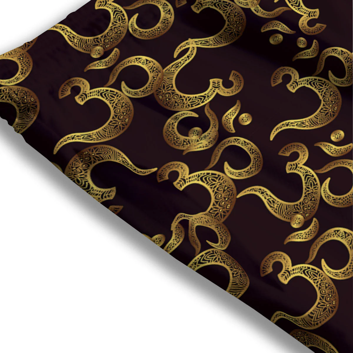 Om Sign Print Pattern Mesh Shorts - Image 3
