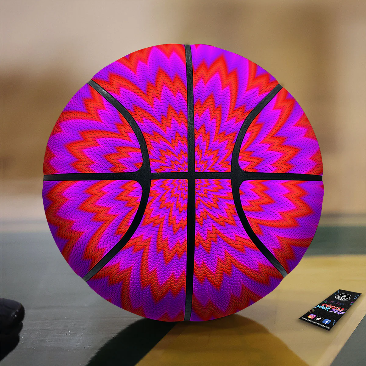 Optical Illusion Spiky Psychedelic Basketball