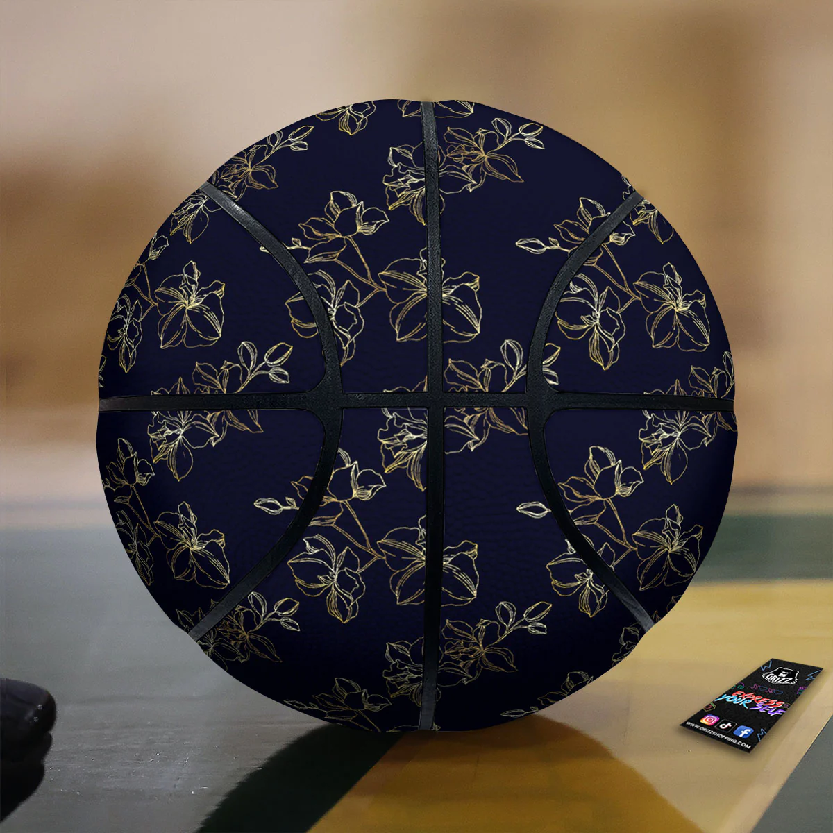 Orchid Golden Print Pattern Basketball
