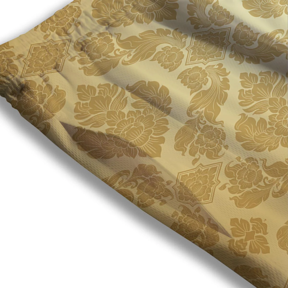 Ornament Thai Print Pattern Mesh Shorts - Image 3