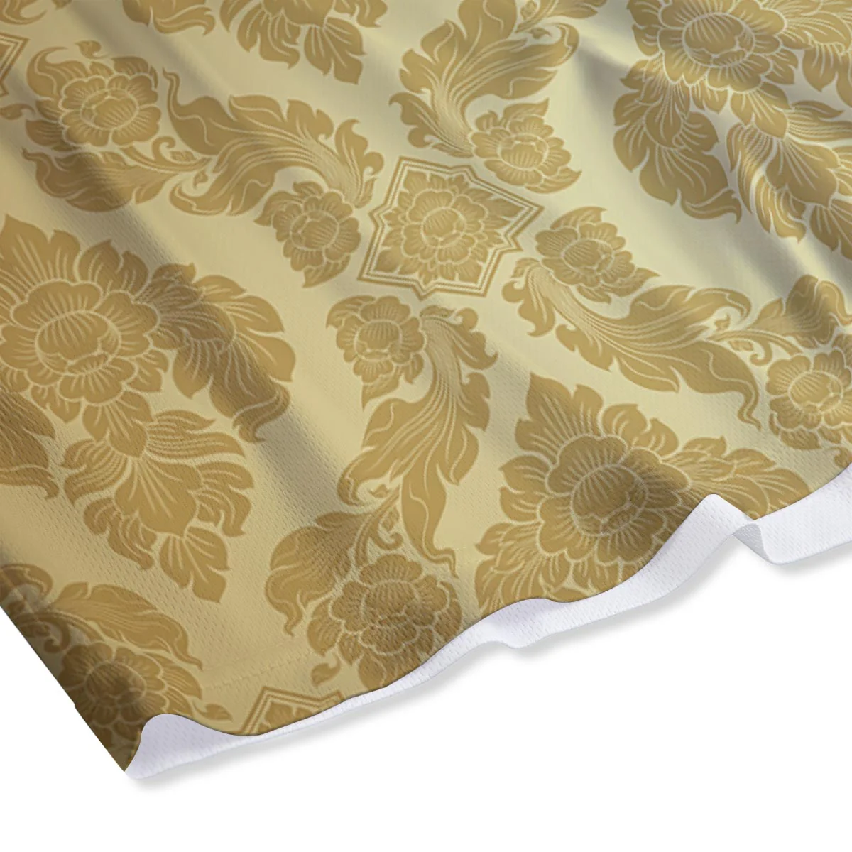 Ornament Thai Print Pattern Mesh Shorts - Image 4