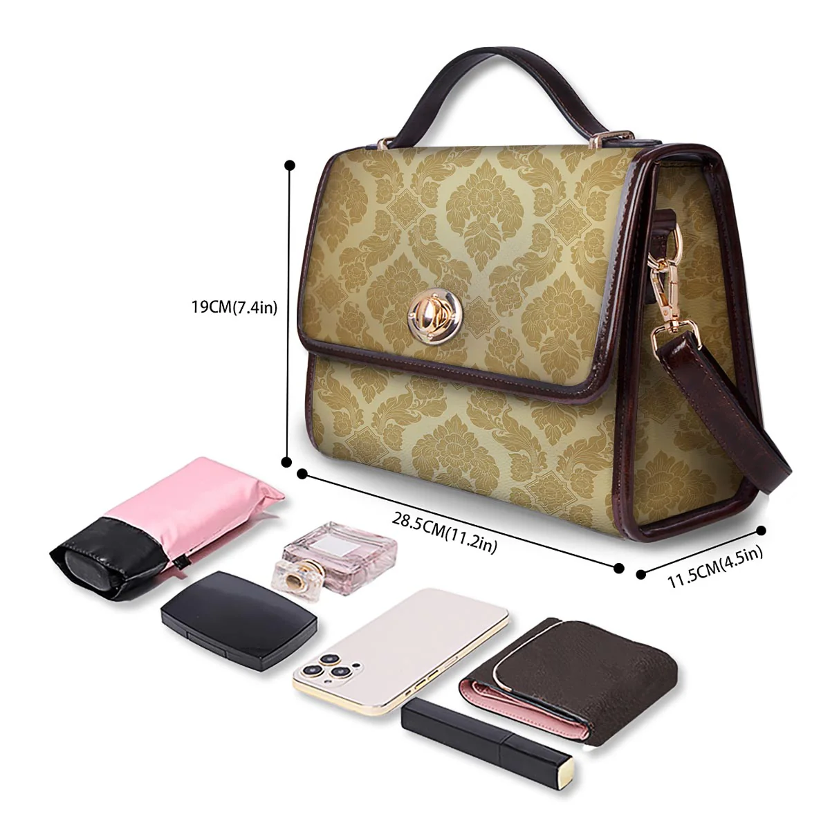 Ornament Thai Print Pattern Women's Satchel Bag - Image 4