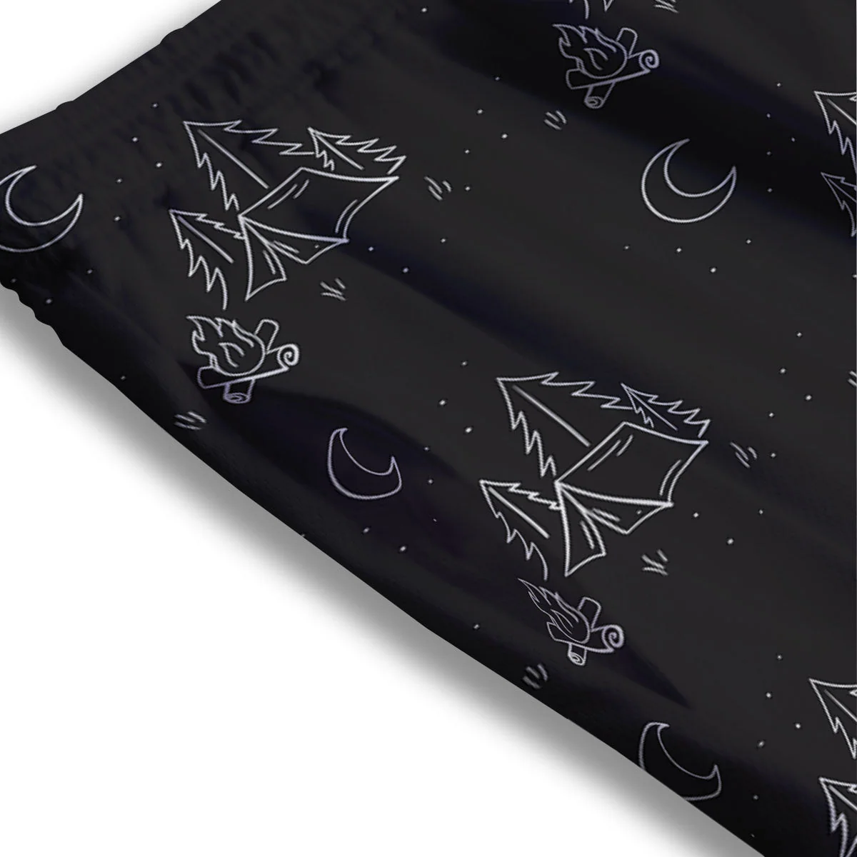 Outdoor Camping Print Pattern Mesh Shorts - Image 3