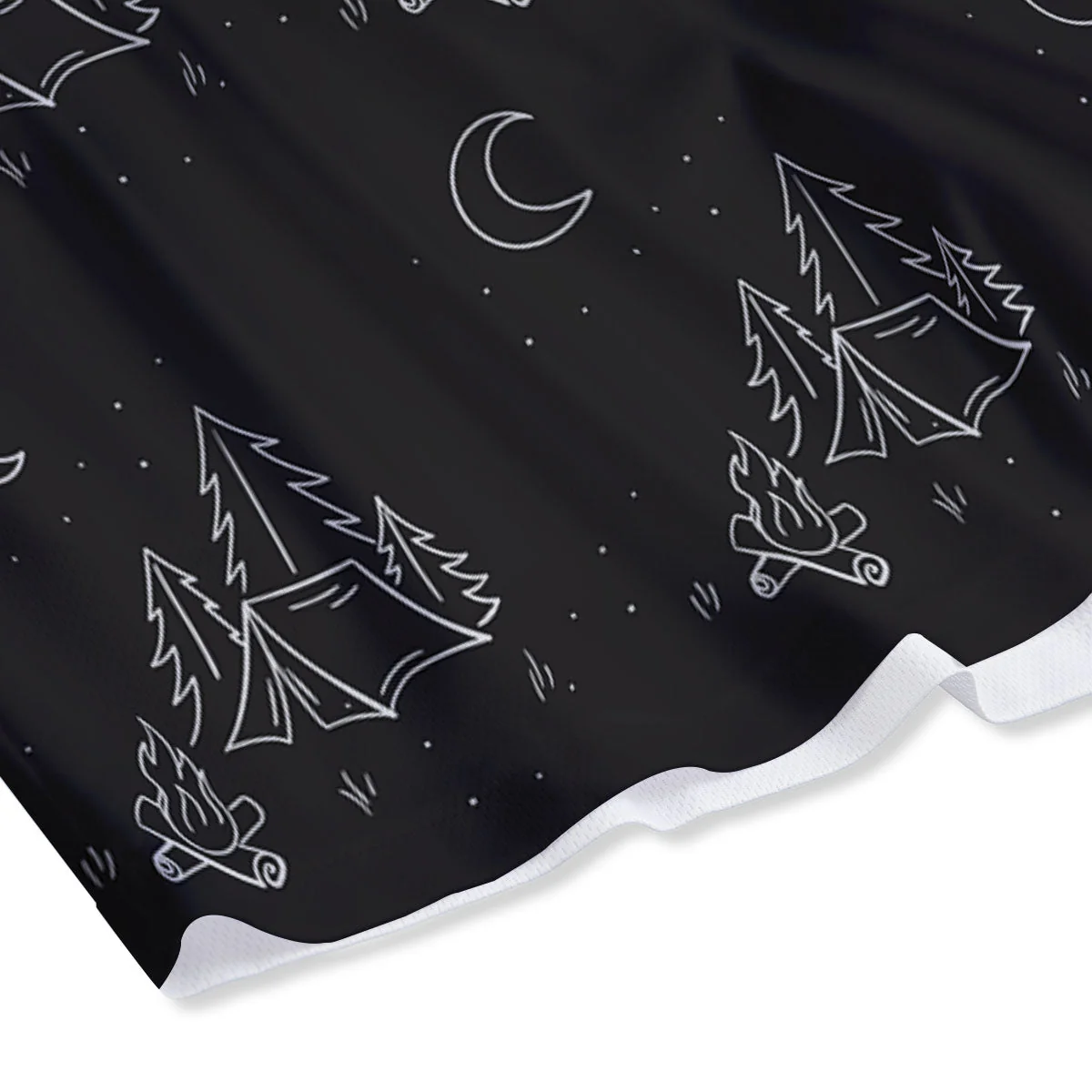 Outdoor Camping Print Pattern Mesh Shorts - Image 4