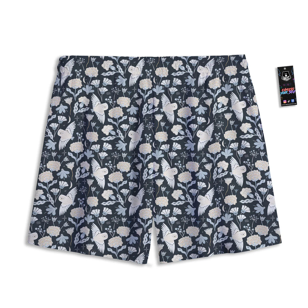 Owl Bohemian Print Pattern Mesh Shorts - Image 2