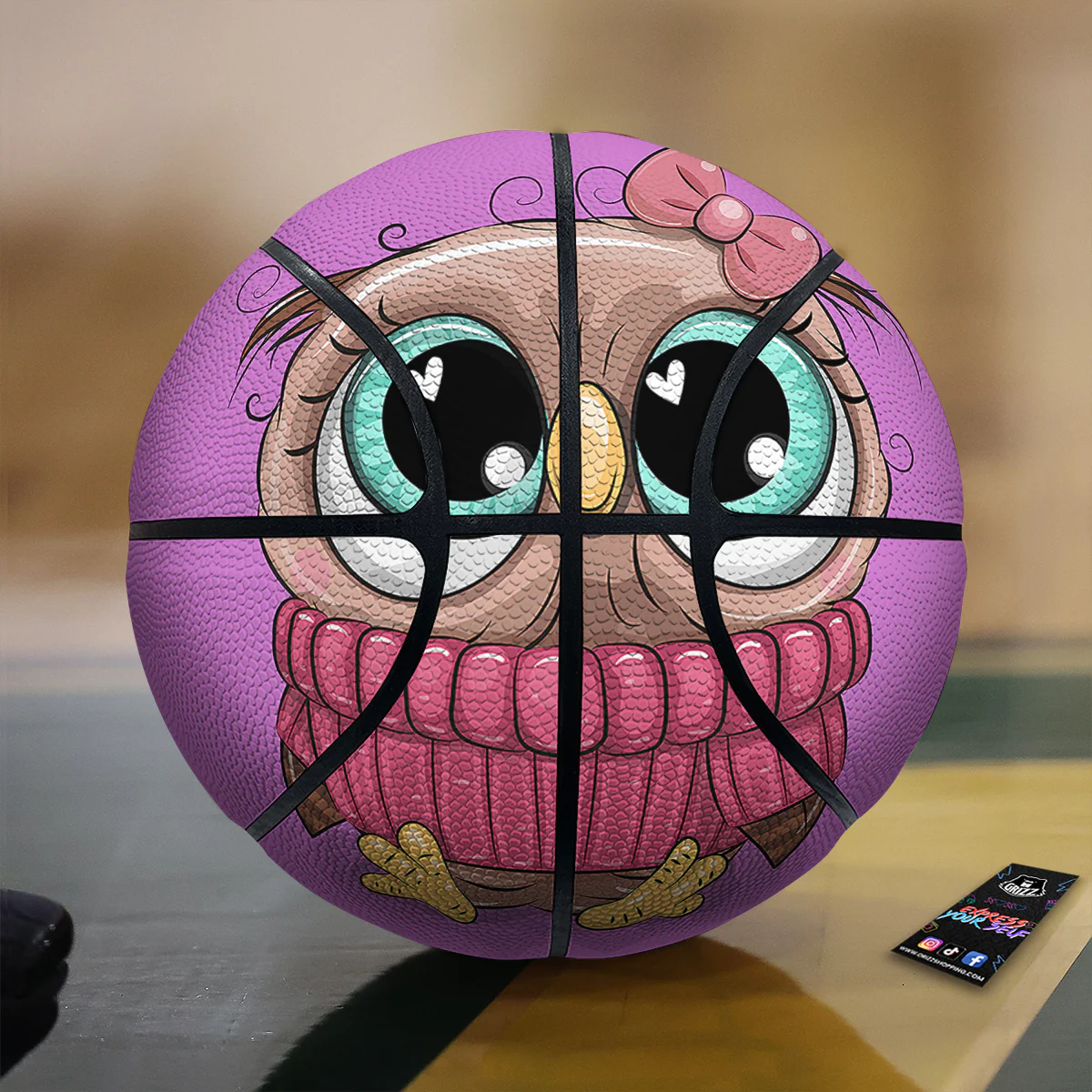 Owl Cute Print Basketball