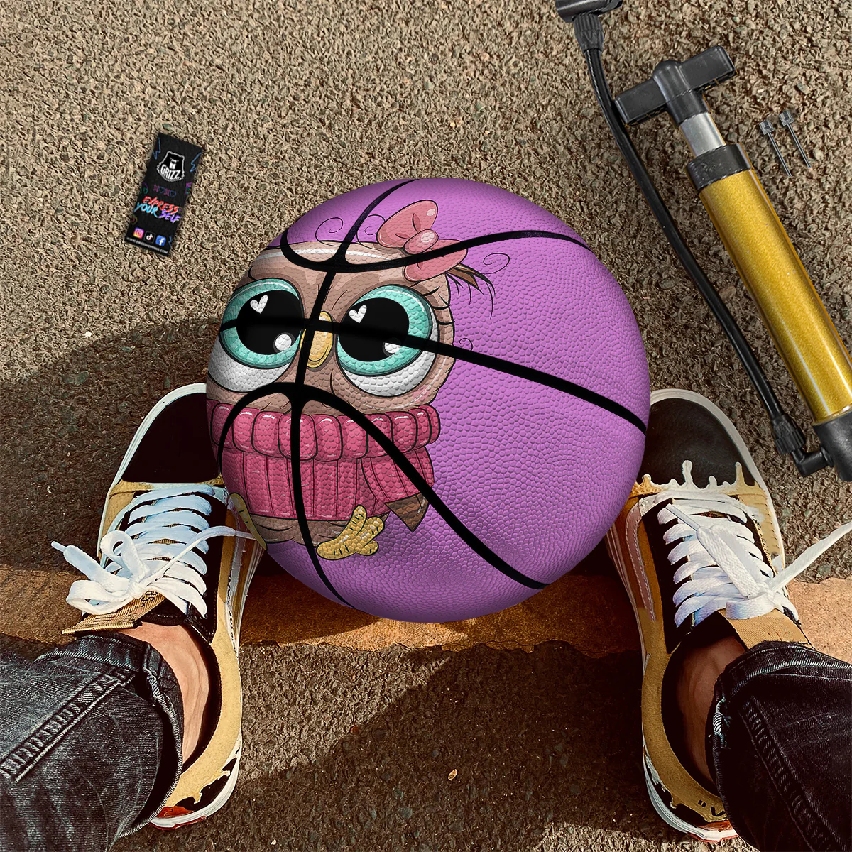 Owl Cute Print Basketball - Image 2
