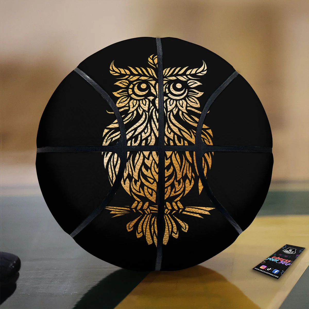 Owl Spiritual Golden Print Basketball