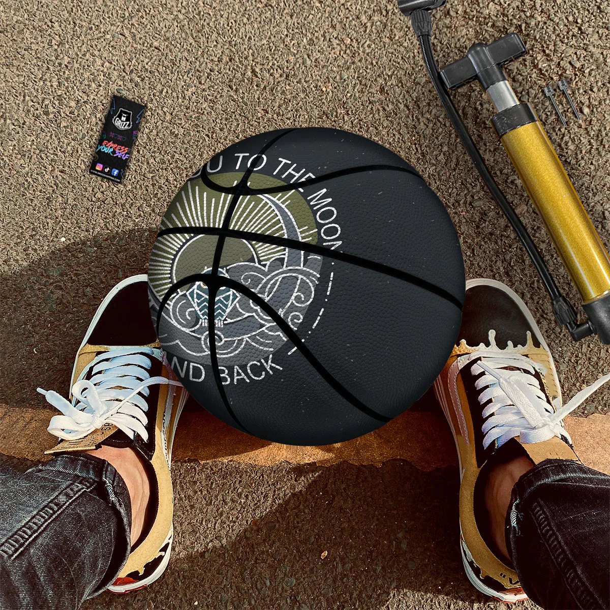 Owl Spiritual With Moon And Sun Print Basketball - Image 2