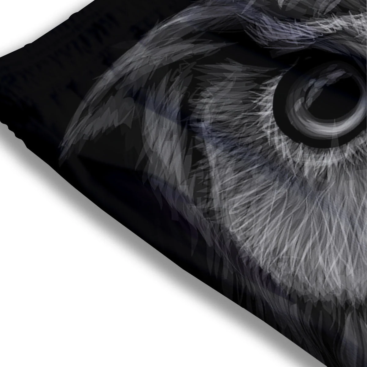Owl White And Black Print Mesh Shorts - Image 3