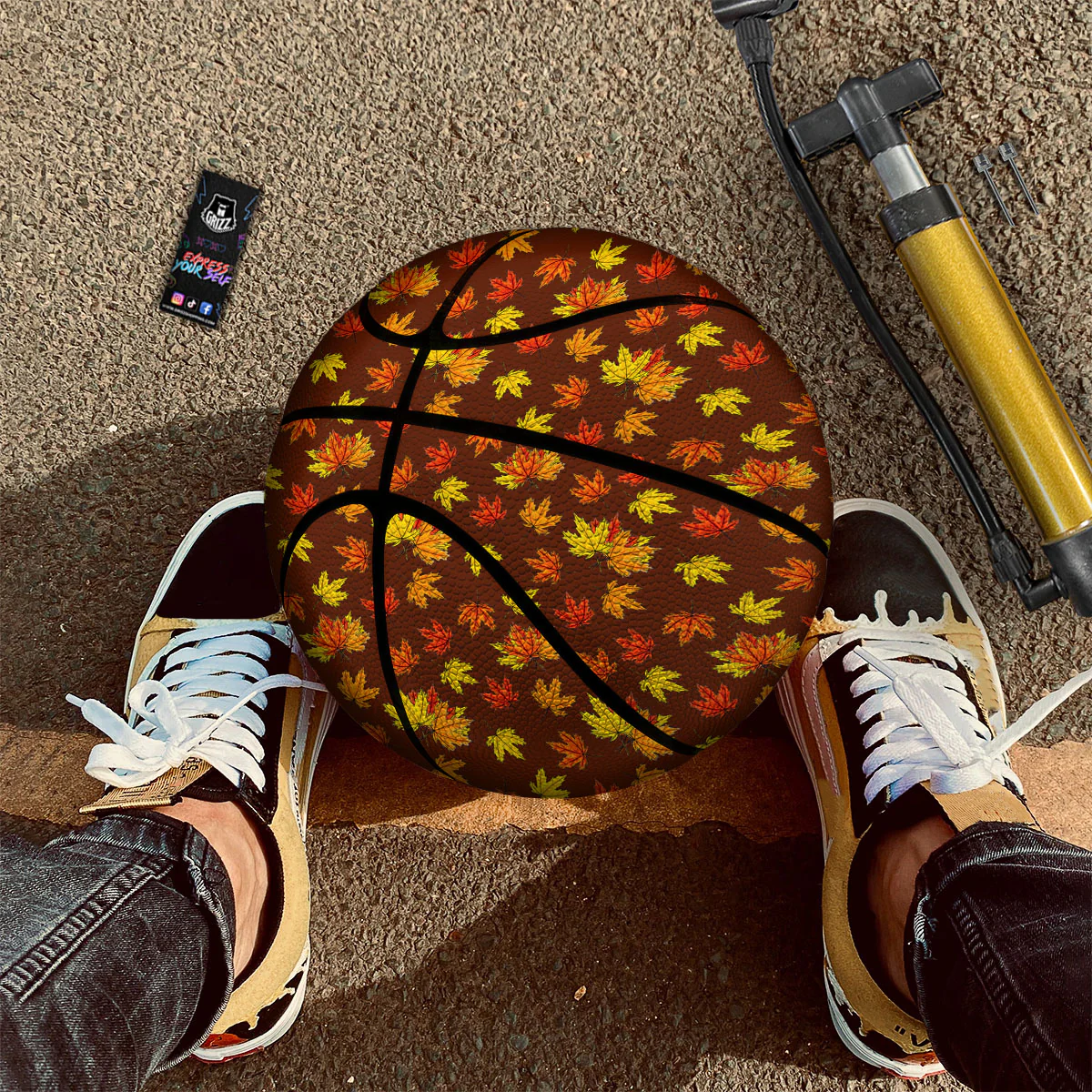 Painting Autumn Print Basketball - Image 2