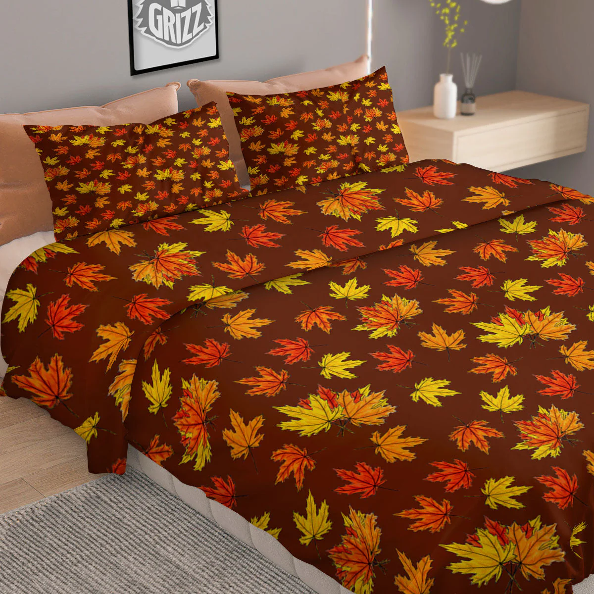 Painting Autumn Print Duvet Cover Bedding Set - Image 2
