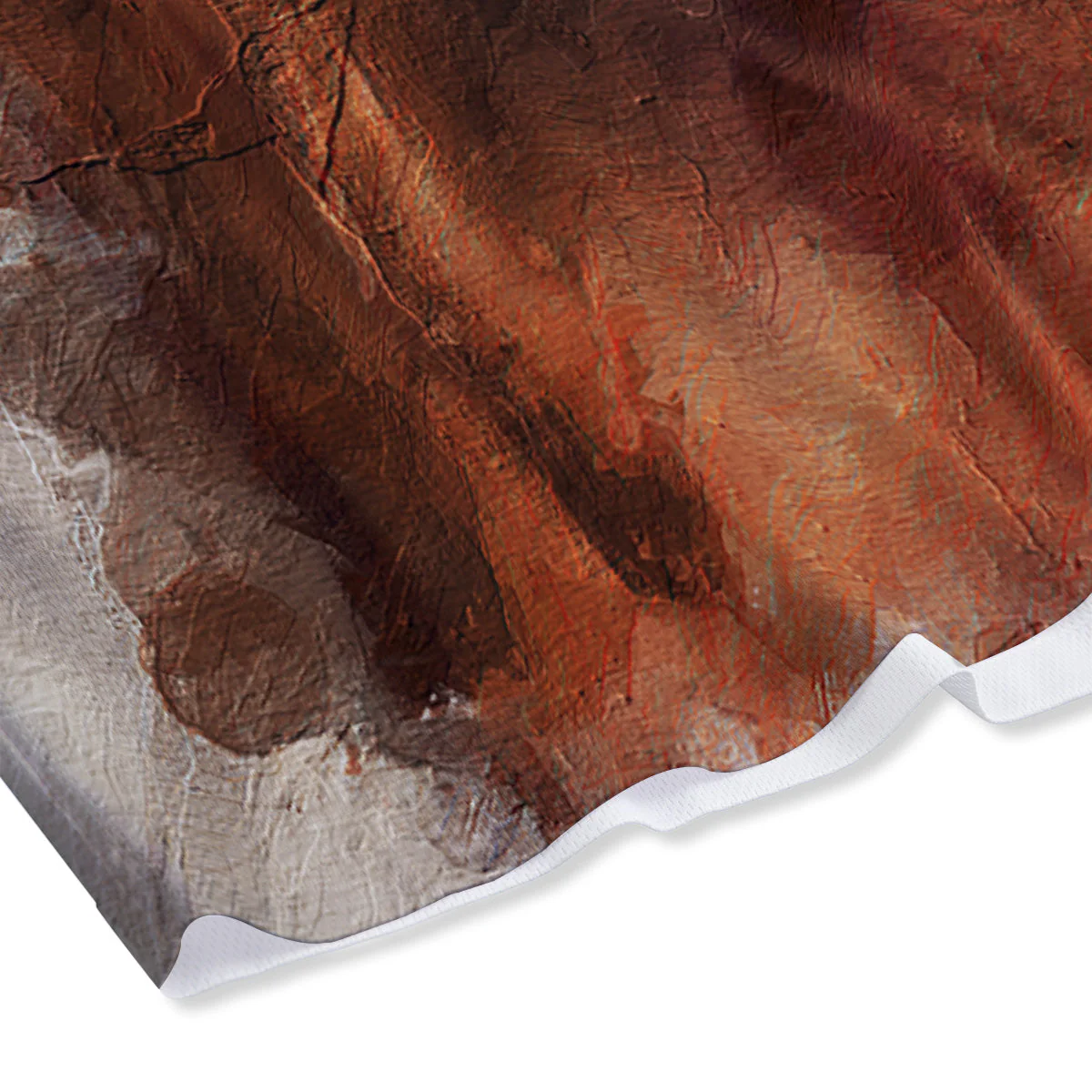 Painting Brown Horse Print Mesh Shorts - Image 4