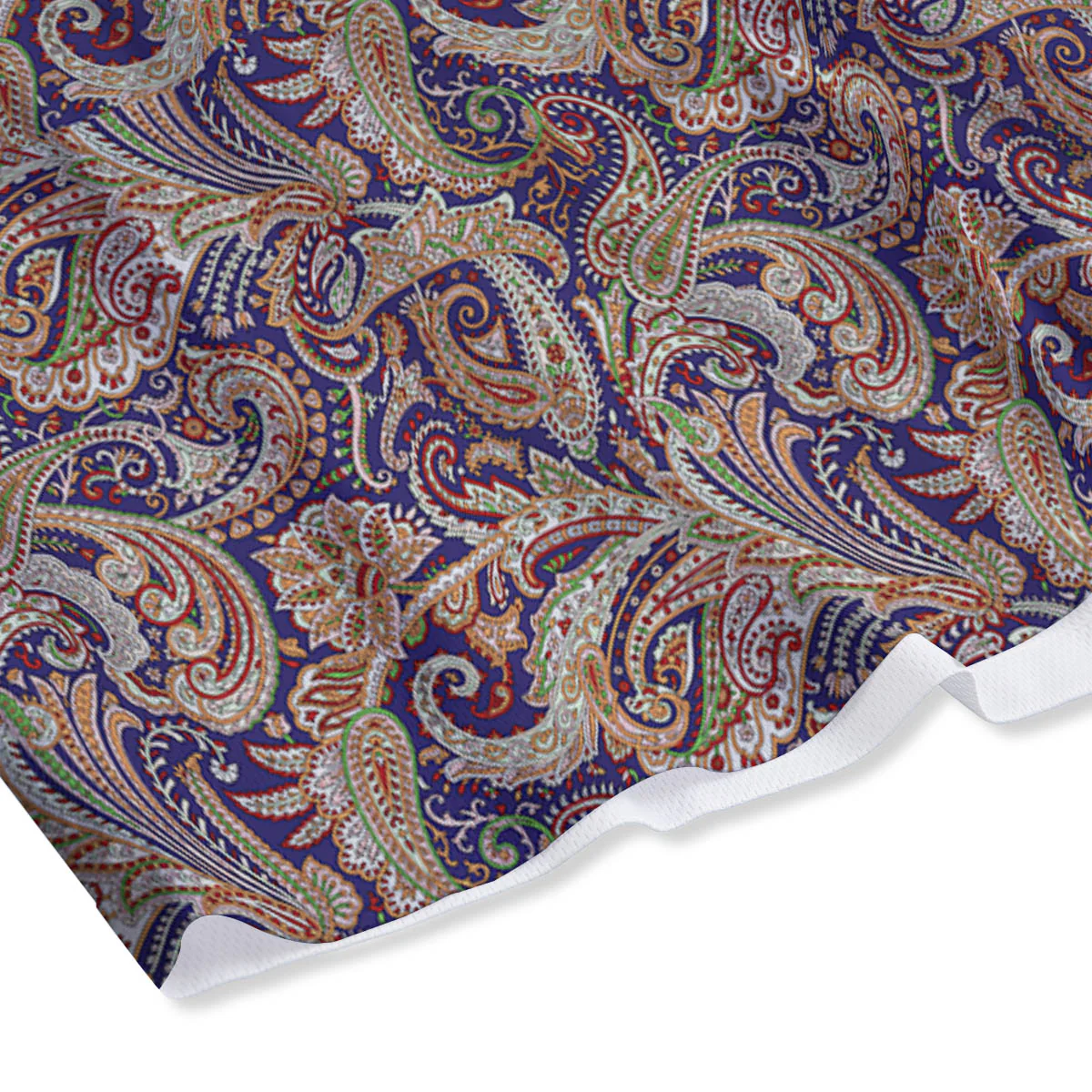 Paisley Indian Colorful Print Pattern Mesh Shorts - Image 4