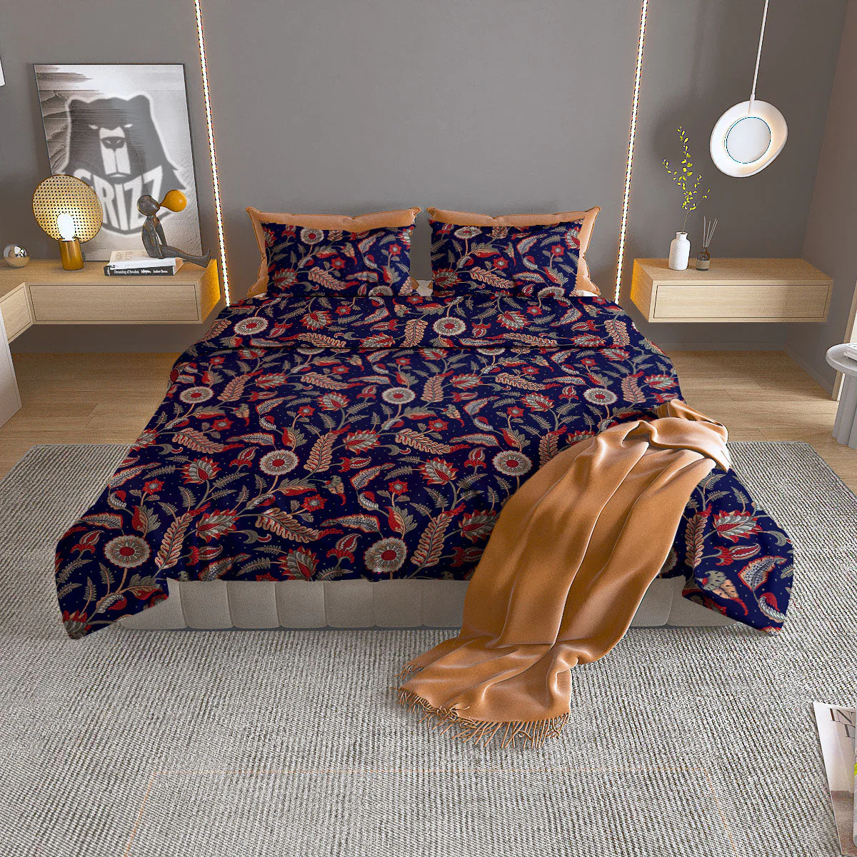 Paisley Indian Print Pattern Duvet Cover Bedding Set