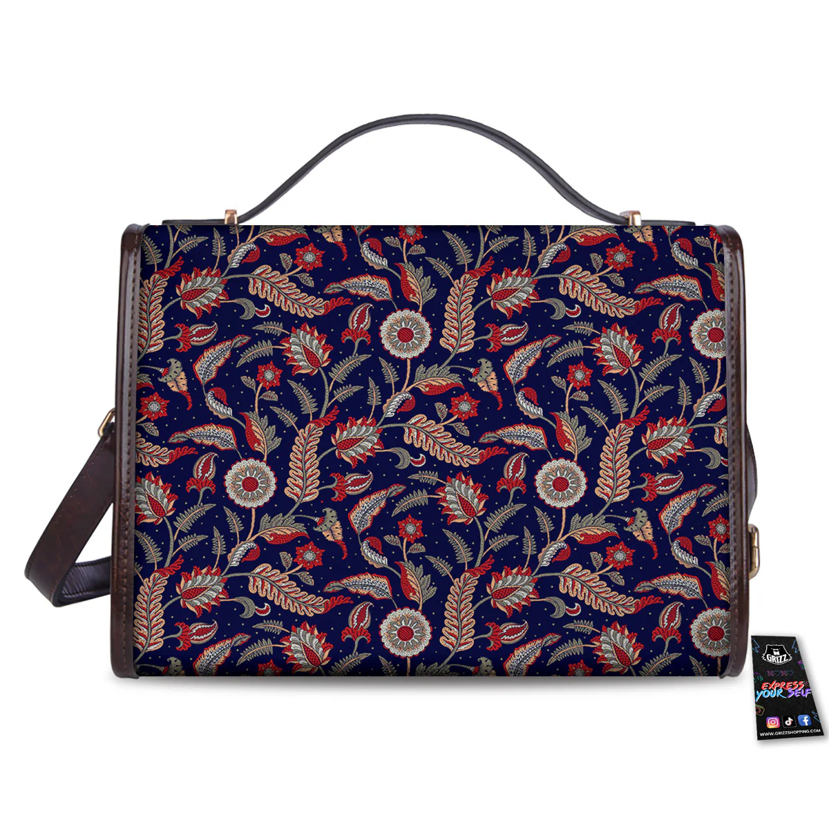 Paisley Indian Print Pattern Women's Satchel Bag - Image 2