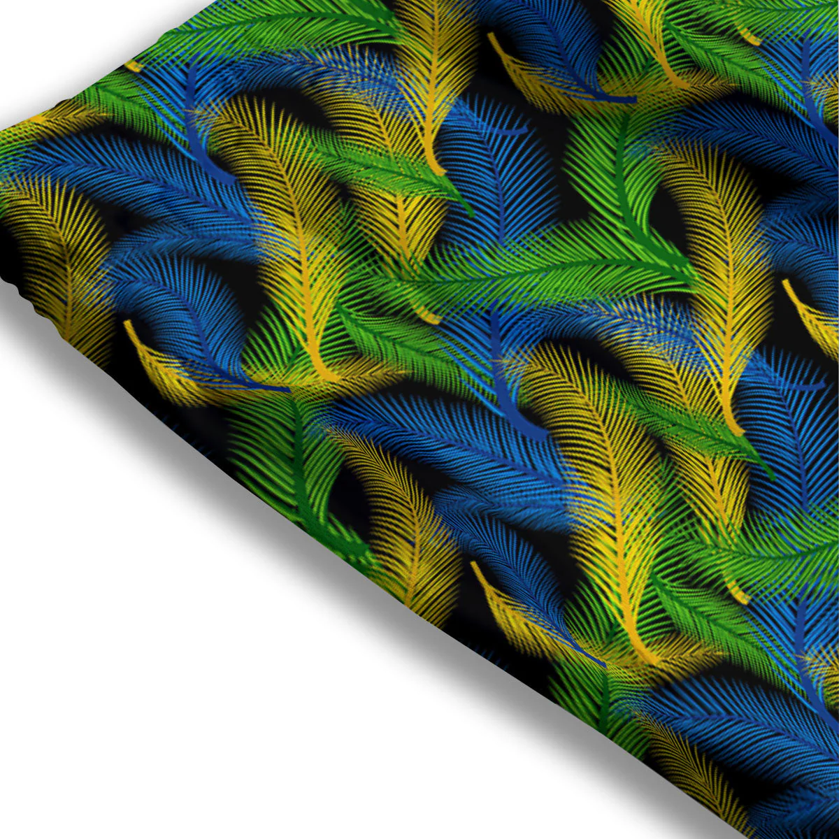 Palm Leaf Mardi Gras Print Pattern Mesh Shorts - Image 3