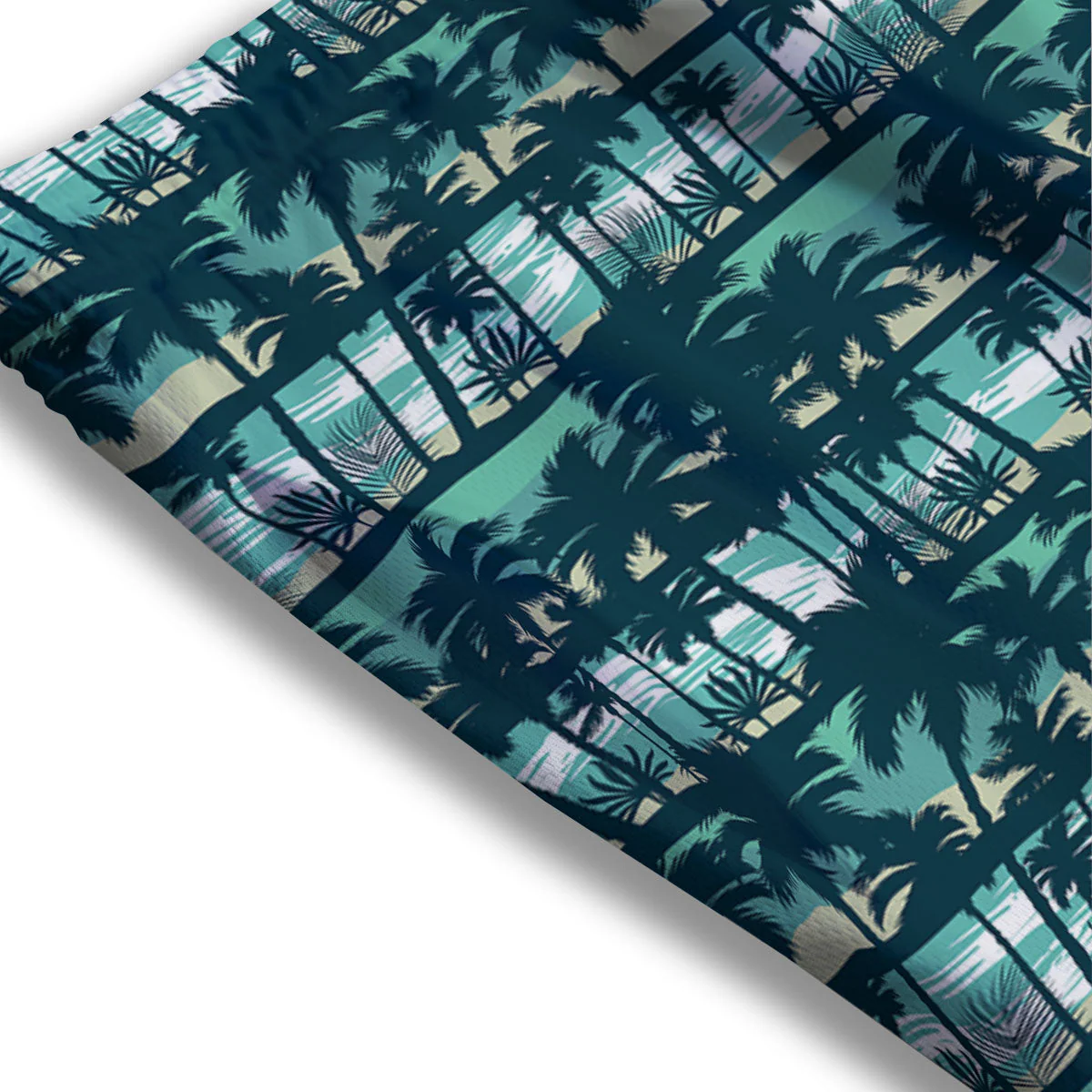 Palm Tree Print Pattern Mesh Shorts - Image 3