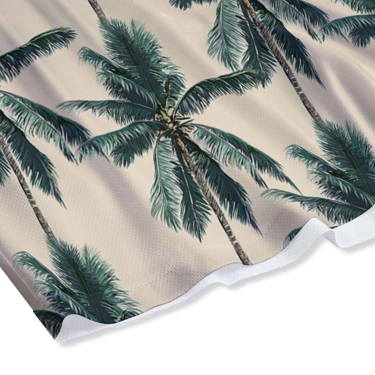 Palm Tree Tropical Print Pattern Mesh Shorts - Image 4