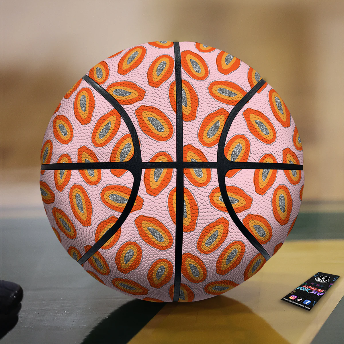 Papaya Cute Print Pattern Basketball