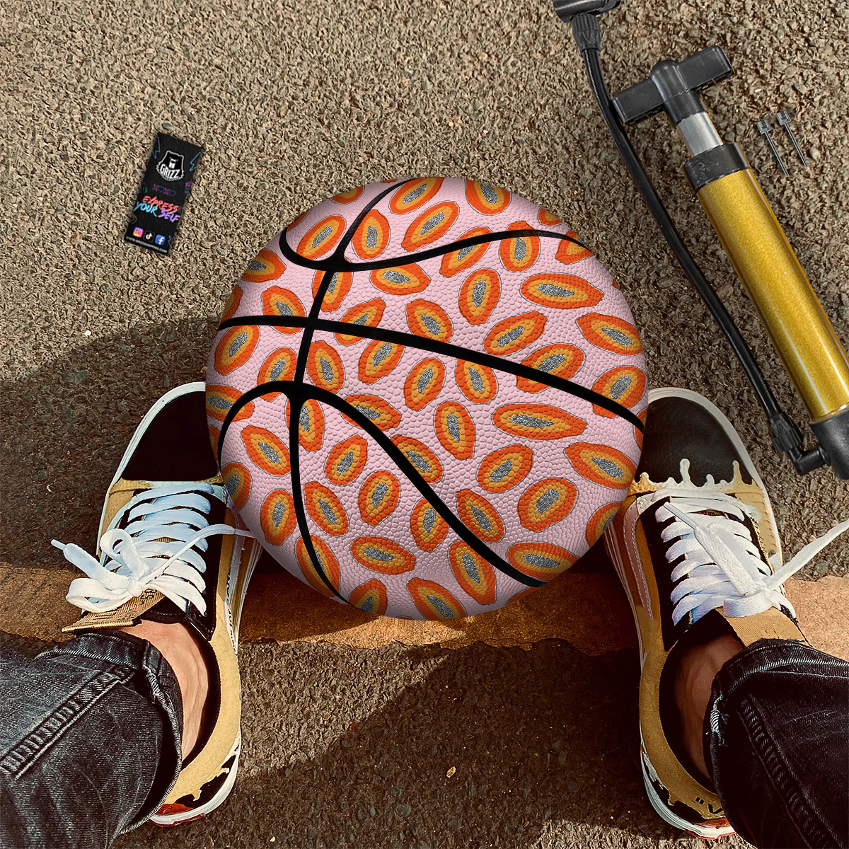 Papaya Cute Print Pattern Basketball - Image 2