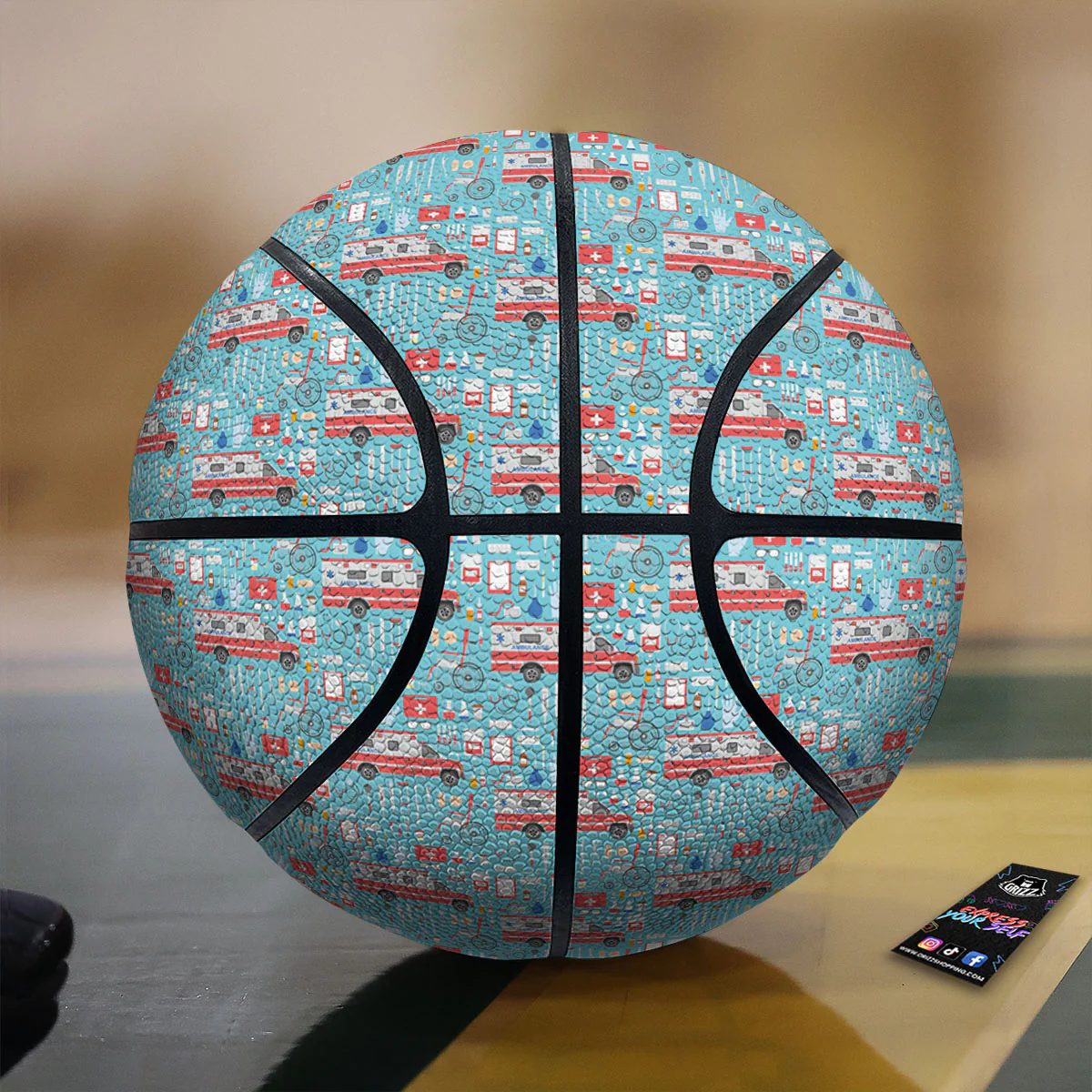 Paramedic EMS Print Pattern Basketball