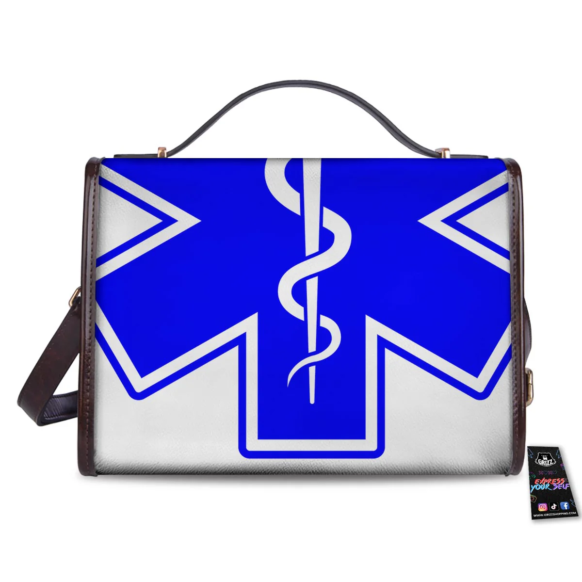 Paramedic Symbol The Star Of Life Print Women's Satchel Bag - Image 2