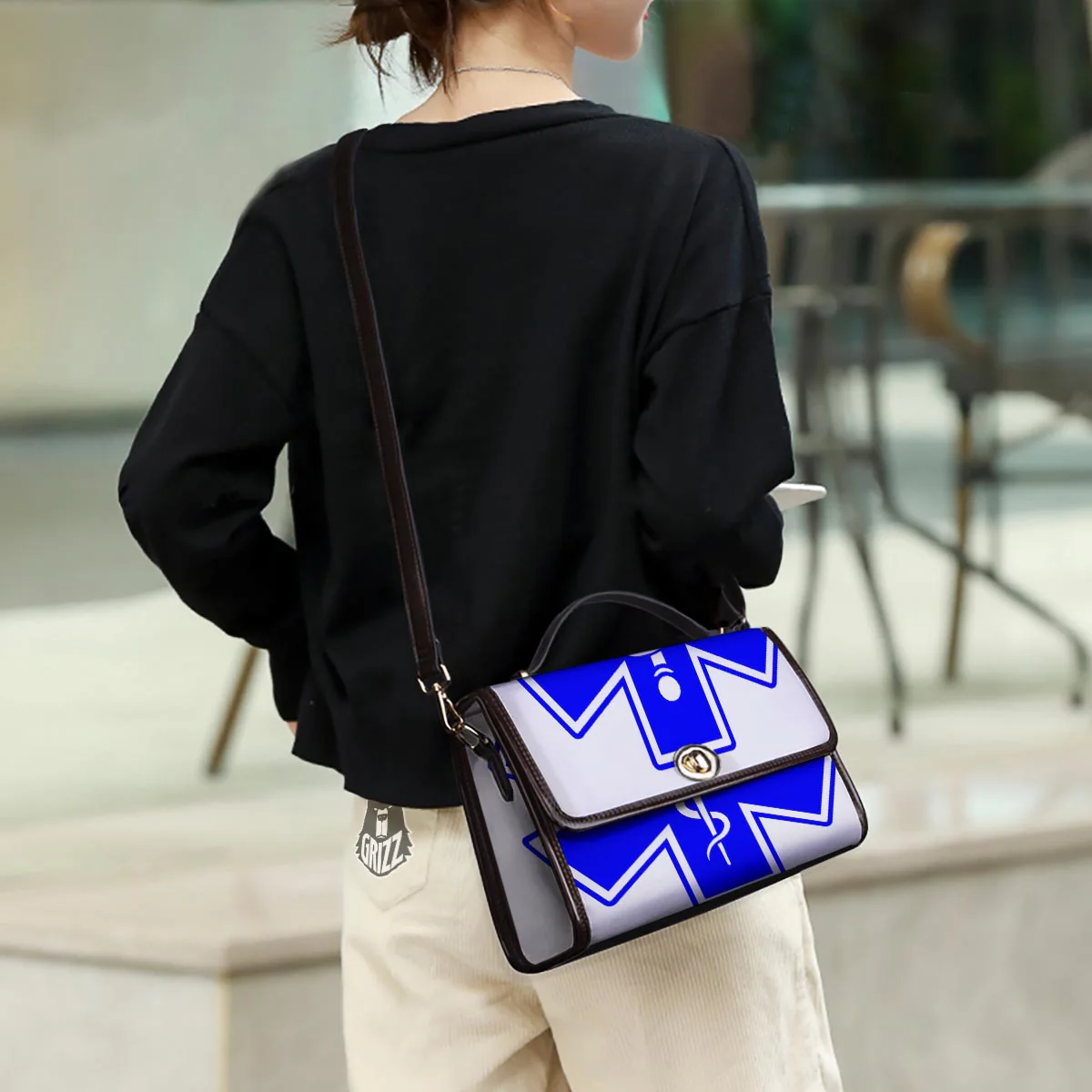 Paramedic Symbol The Star Of Life Print Women's Satchel Bag - Image 3