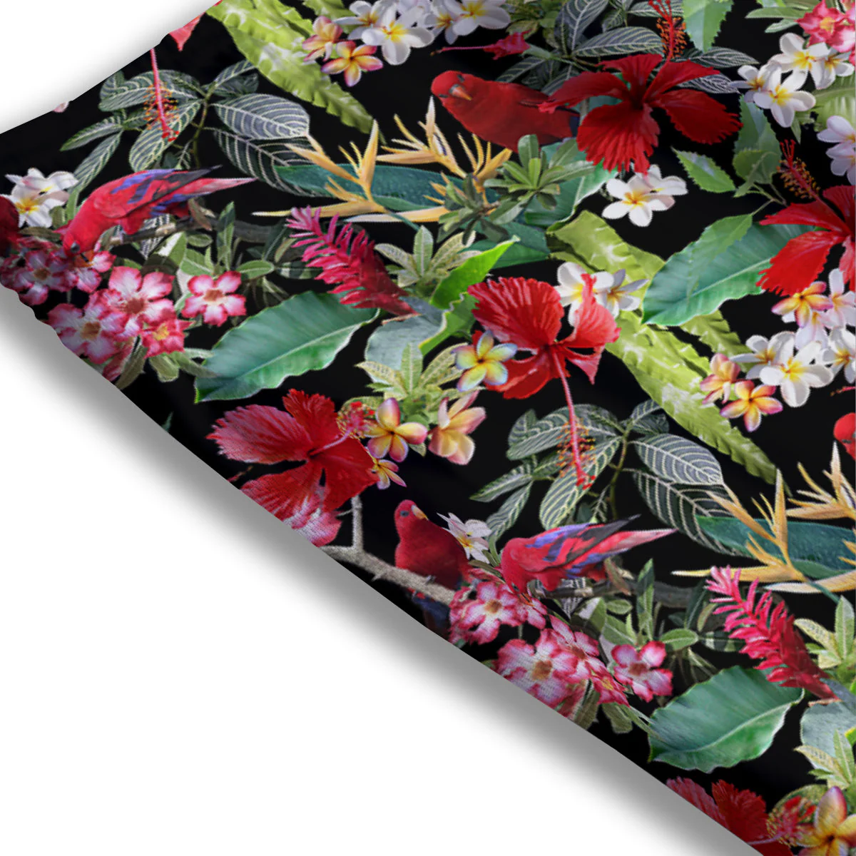 Parrot Hawaiian Tropical Print Pattern Mesh Shorts - Image 3