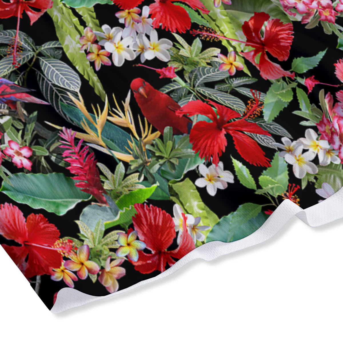 Parrot Hawaiian Tropical Print Pattern Mesh Shorts - Image 4