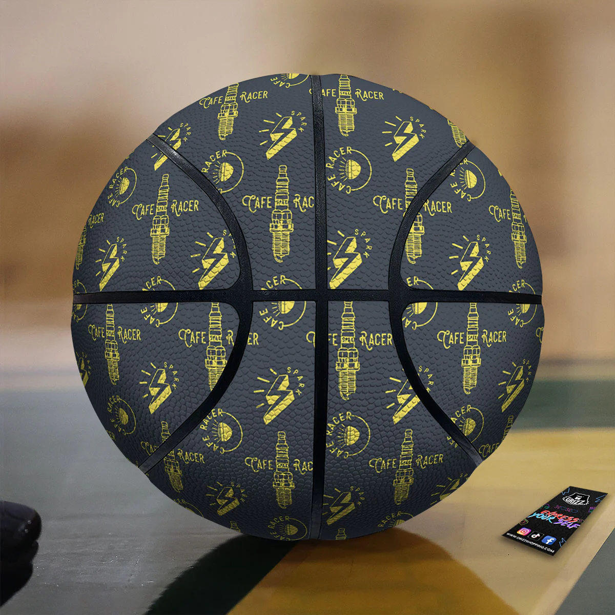 Parts Motorcycle Print Pattern Basketball