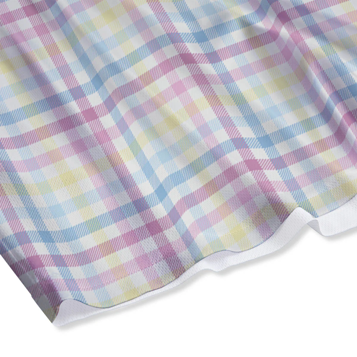 Pastel Plaid Cotton Candy Print Pattern Mesh Shorts - Image 4