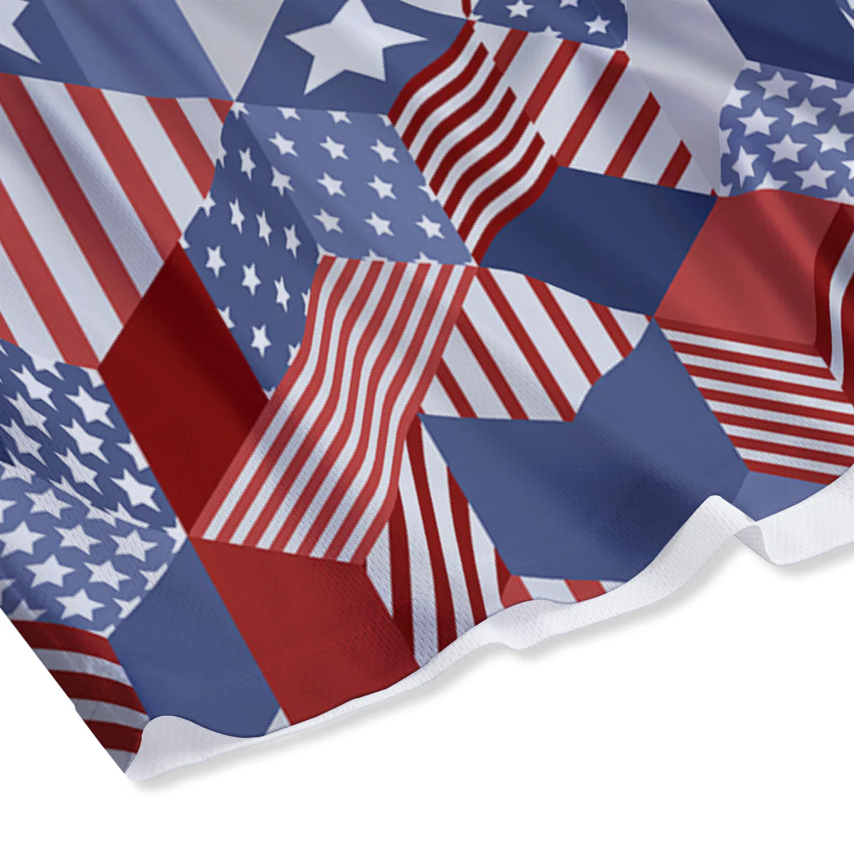 Patchwork American Patriotic Print Mesh Shorts - Image 4