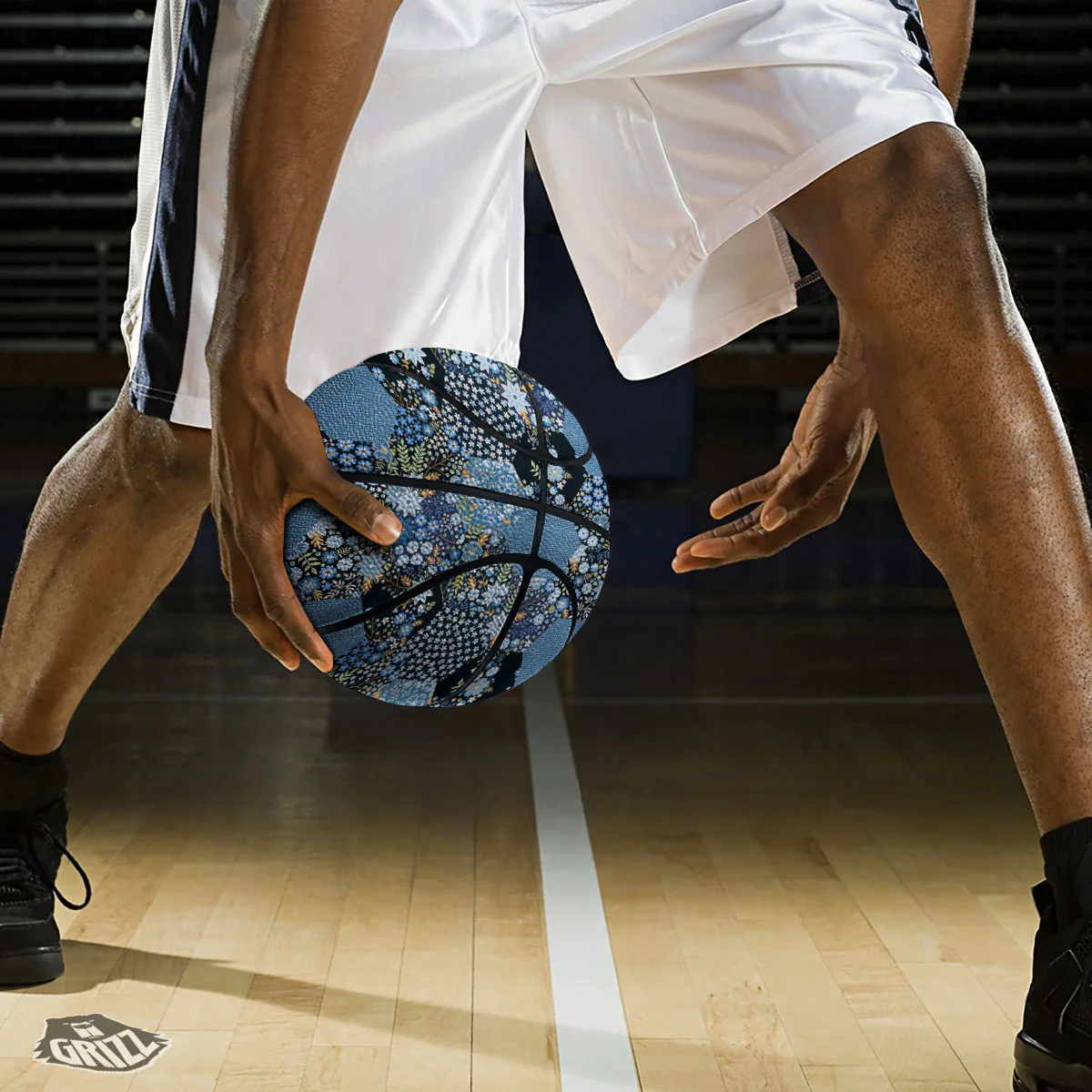 Patchwork Ethnic Floral Print Pattern Basketball - Image 3