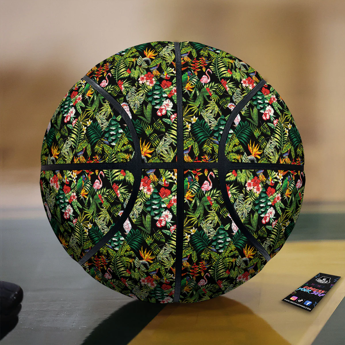 Patchwork Exotic Print Pattern Basketball