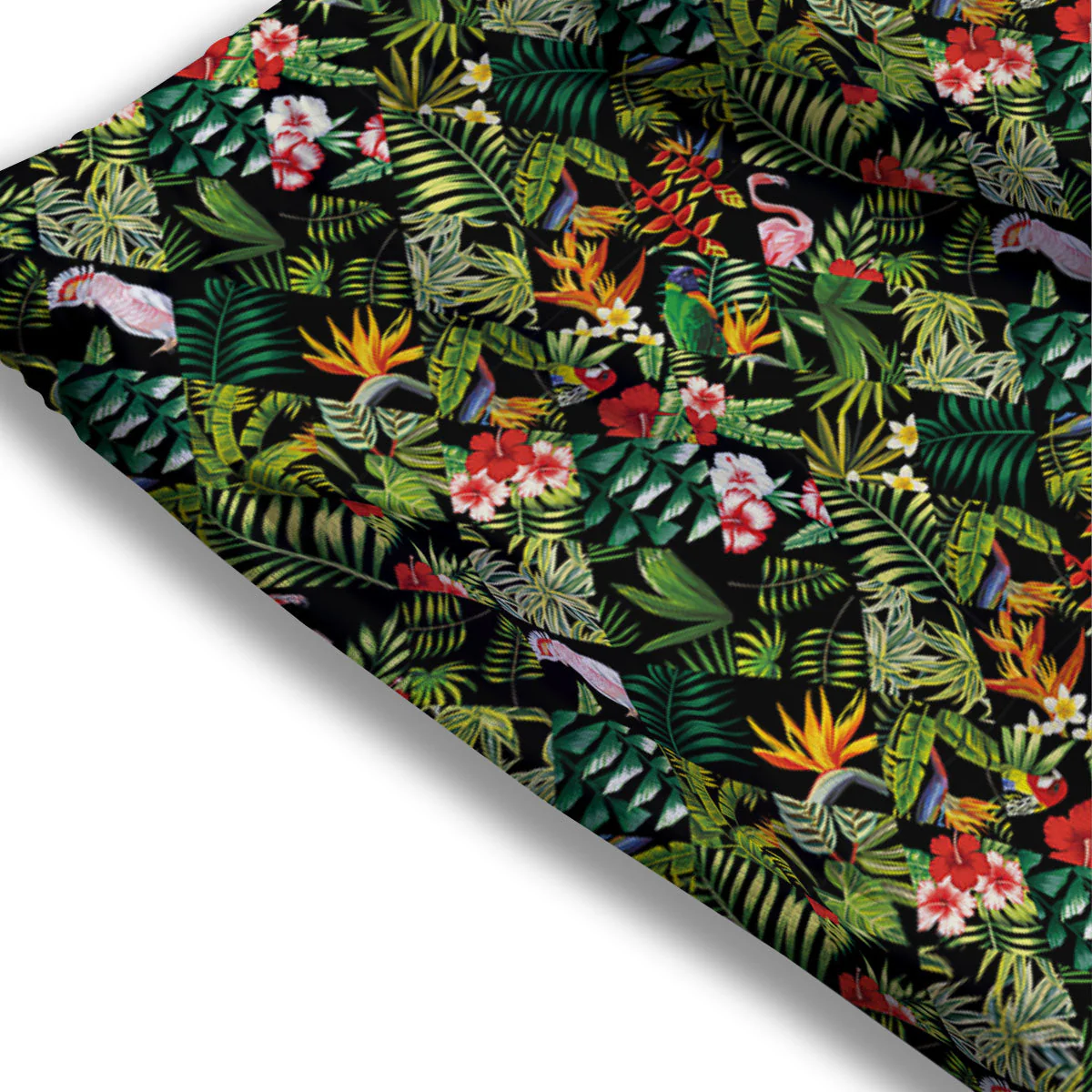 Patchwork Exotic Print Pattern Mesh Shorts - Image 3